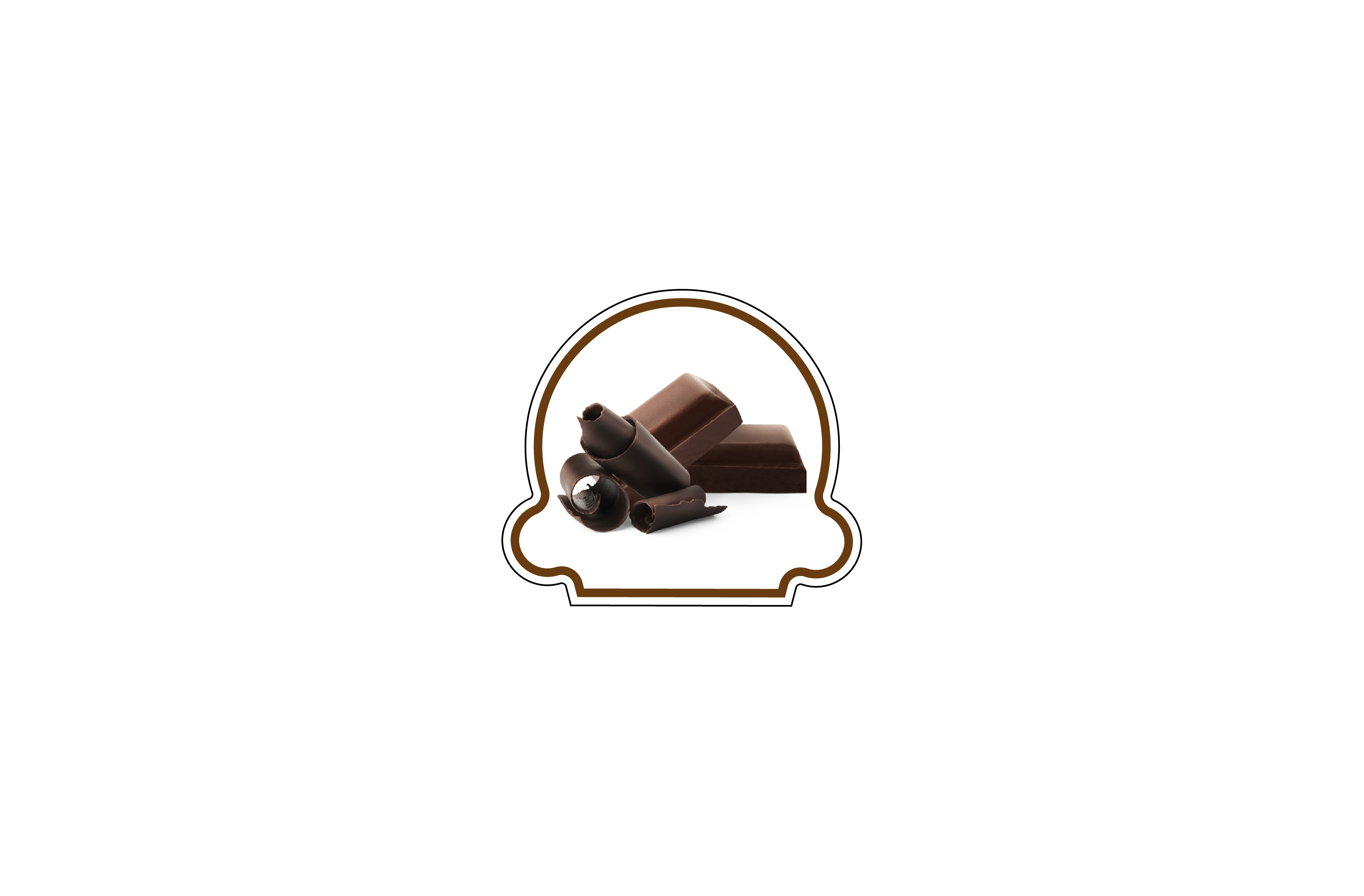 Crème Glacée Chocolat avec copeaux
